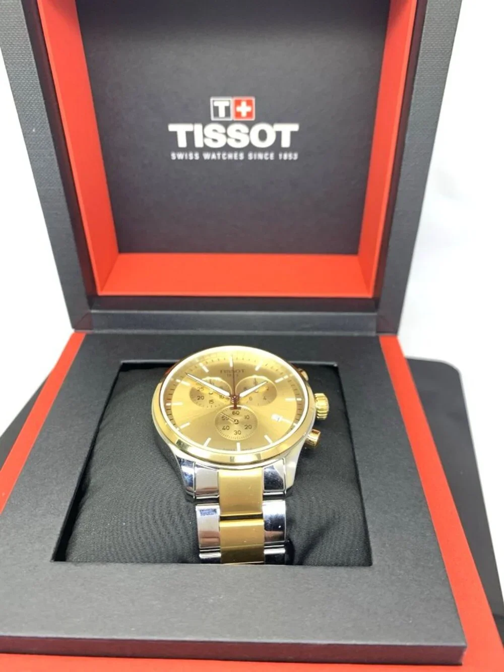 Tissot Men's Watch Chrono XL Swiss Quartz Chronograph Two Tone T1166172202100